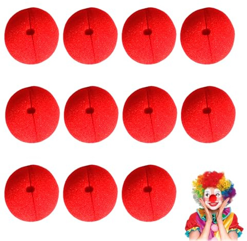 12 Stück Clownsnasen Rot Aus Schaumstoff,Rote Nase zum Basteln,Clown Snase für Karneval, Fasching,Weihnachten,Zirkus Lustige,Faschingskostüme,Cosplay Nose Kostüm Zubehör Circus Accessoires,Mottoparty