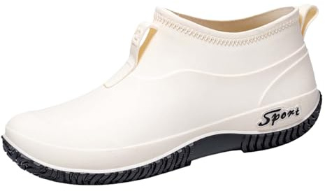 Generisch Stivali da trekking da donna, con piedi larghi, impermeabili, leggeri, resistenti all'usura, in gomma, morbidi, antiscivolo, casual, comodi per attività all'aperto