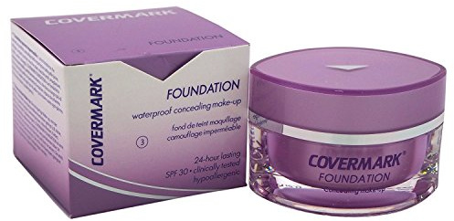 Covermark Foundation Waterproof, Fondotinta Ipoallergenico e Non Comedogenico, SPF 30, Per Tutti i Tipi di Pelle, Formula Senza Acqua, Colore 03, Formato 15 ml