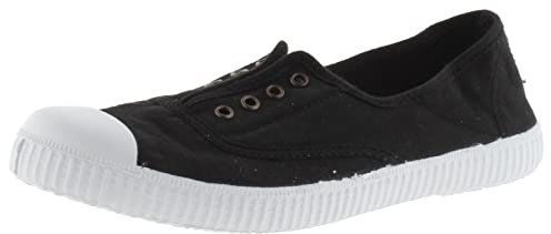 Victoria Tennis 1915 Anglaise Toile TEINTÉE DREC & ÉLASTIQUE Negro 37