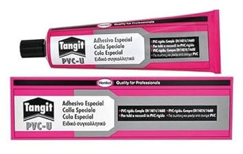 Tangit Kleber schnell A Stecker für Röhren und Verbindungsstücken Pvc, Dachrinnen und andere Kunststoffe.