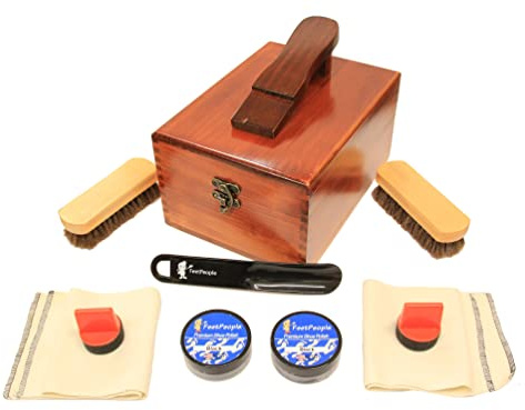 FeetPeople Shoe Polish Leather Care Valet Shoe Shine Kit, 1 Kit