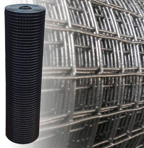 Garmix Volierendraht 19x19mm Schwarz Maschendraht 4-Eck Drahtgitter Drahtzaun (25m, 100cm, 1,20mm dick)