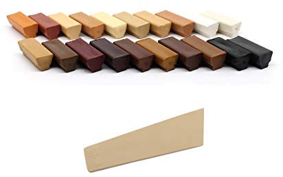 Bondex Wachskitt Set hell/dunkel Reparaturwachs zum Ausbessern von Laminat Parkett Treppen Holzboden und Möbel inkl. Spachtel Reparatur Holz Kitt