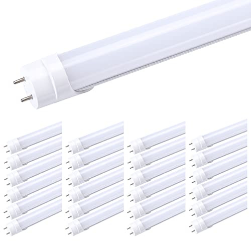 JOMITOP LED Light Tube 4FT, 22W (60W Equivalent), 2640 Lumens, Coollight White 6000K, T8 Ballast Bypass Required, Dual-End Powered, Frosted Cover,AC 90-277V Pack of 100