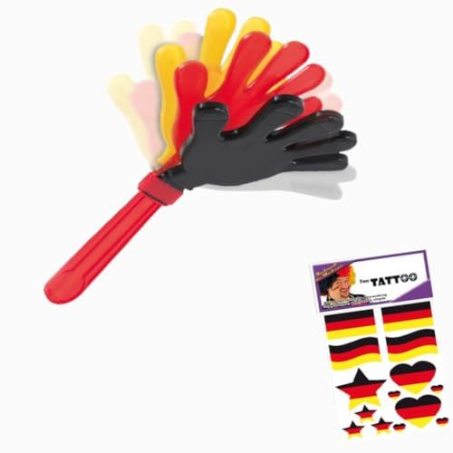 KarnevalsTeufel Klapperhand Deutschland Schwarz-Rot-Gold Fanartikel EM WM | Lautstarke Klapperhand in Schwarz-Rot-Gold für Stadion, Public Viewing, EM, WM und Fanpartys.