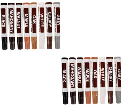 Gadpiparty 16pcs Furniture Touch-up Pens Scratch Repair Kit for Hardwood Floors Fast-drying Wood Stains for Furniture Colors