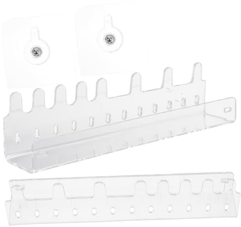 KOMBIUDA 2stücke Wandschmuckhalter Aus Hängeohrring-organizer Zum Ordnen Von Armbändern Und Ohrringen Nagelfreies Design Transparente Aufbewahrungshalterung Für Schmuck