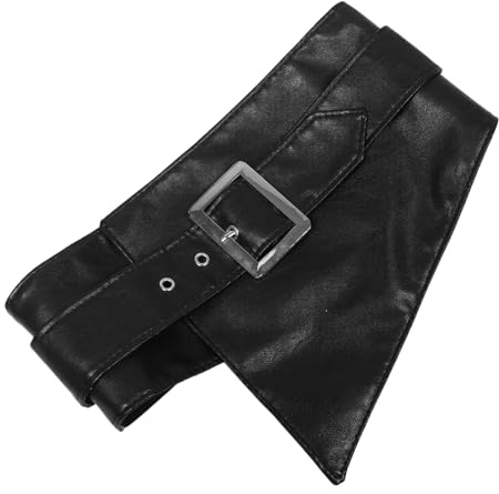 Operitacx Cintura Elastica Larga in Similpelle per Donna, Corsetto Morbido e Regolabile in Vita, Accessorio Raffinato per Lavoro, Party e Outfit Quotidiani