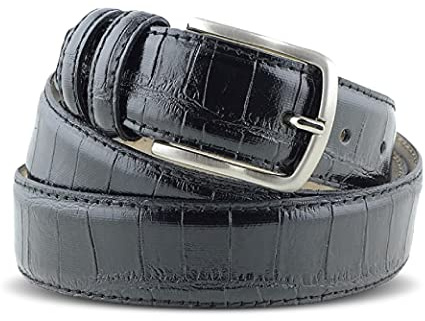 La Bottega del Calzolaio Handgefertigter Gürtel aus Krokodil Made in Italy