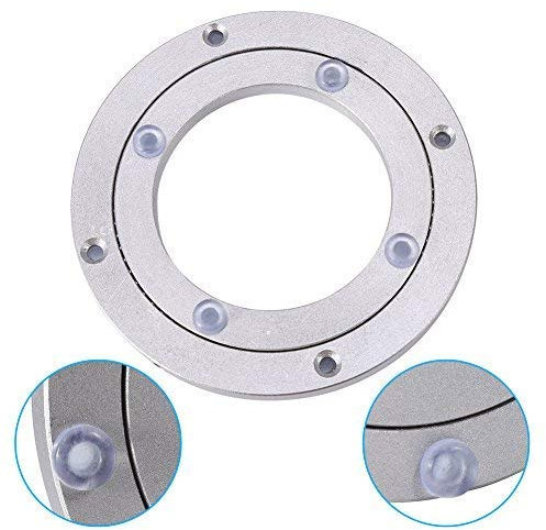 Vassoio Girevole in Alluminio, Piatti Girevoli Rotazione Lazy Susan in Alluminio per Tavolo da Pranzo Ristorante Decorazioni per Torte TV Monitor Stand(6 pollici)