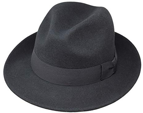 Borges & Scott Swift - Fedora - Leichtgewichtig - 100% Wollfilz – Für die Reise knautschbar - Wasserabweisend - Snap Brim