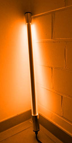 Licht-Idee Led Leuchtstab IP44 KS mit Blendschutz 60cm orange für Außen, Gartenbeluchtung mit Led 3m Anschlußkabel 230 Volt