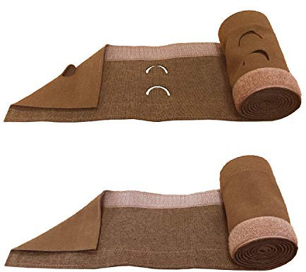 Royal Designs, Inc. VCO-1008BB-2 Adjustable Neoprene Cable Management Sleeve with Touch Fastener, 4 ft Long, Reversible Brown/Light Brown Color Combinations, Set of 2 (1 with Slits, 1 Without)