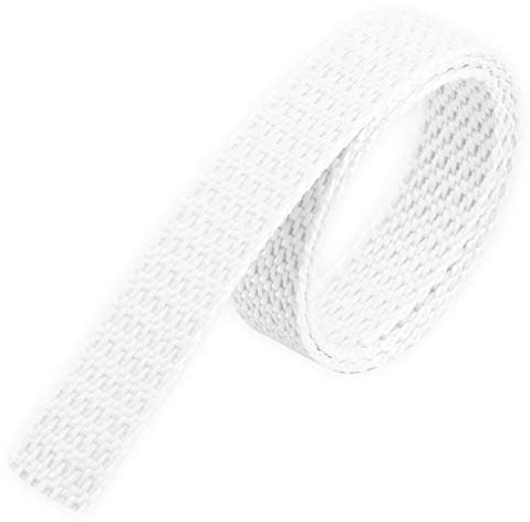 DIWARO.® Rolladengurt; Jalousiegurt; Gurtband | Gurtbreite 14mm | mit Schonkante | 25m Rolle | weiß