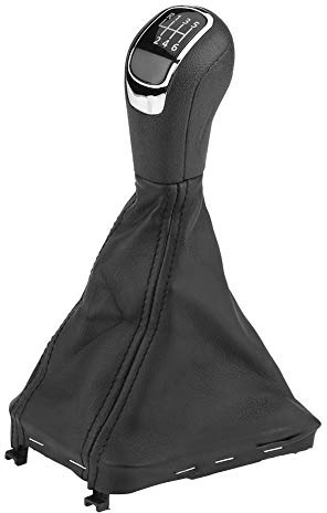 KSTE Schaltknauf Abdeckung, 6 Speed Gear Stick Schaltknauf Lever Gamasche Boot-Abdeckung for Skoda Superb 3T0 711 113 B