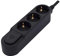 Elegante Steckdosenleiste 3 x 16 A mit Schalter – 1,5 m – Schwarz (SCH)