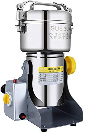 XUETAO Electric Malt Crusher Stainless Steel Grain Mill Homebrew Dry Feed Flour High-Speed Timed Milling Machine 800g, for Home and Professional Use