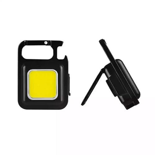 Mini Multifunctional Keychain Emergency Light, 800 Lumens Mini COB LED Flashlight Rechargeable Torch with Bottle Opener Magnet Base for Outdoor Camping Small Light Waterproof Pocket Portable Light