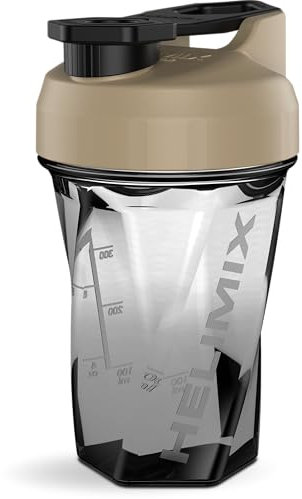 Helimix 2.0 Vortex Blender Shaker Bottle 591 ml - No Blending Ball or Whisk - USA Made - Portable Pre Workout Whey Protein Drink Cup - Mixes Cocktails Smoothies Shakes - Top Rack Safe