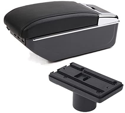 para Seat para Ibiza para Ibiza 6j 6L Caja De Reposabrazos Coche Caja De Contenido De Almacenamiento Central con Portavasos Cenicero con Interfaz USB (Color : D2 7USB)