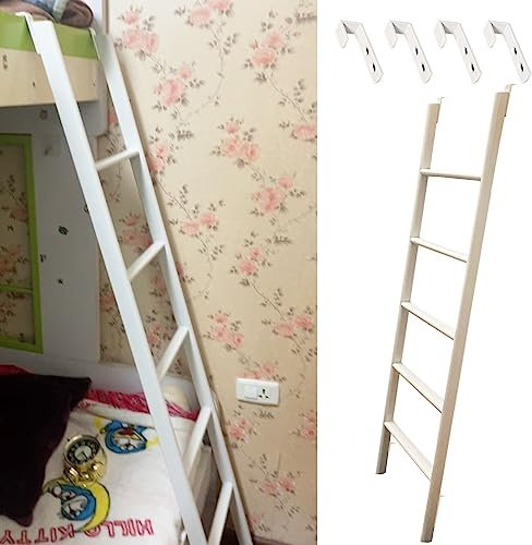 Hochbett Leiter Weiße Etagenbettleiter aus Metall für Teenager, Erwachsene, Senioren, Etagenbett-Hochbettleiter für Wohnmobile, Etagenleiter für Wohnmobilbett/Hochbett/Hochbett ( Color : White , Size