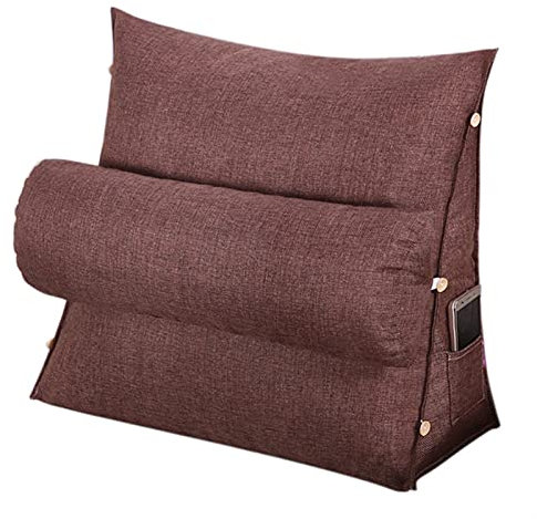 Sofa Stuhl Rückenstütze Multifunktionsdreieckkissen auf Bett Keilförmige Pad Taille Hals Rest Kissen Büro Home (Color : 2, Size : 20x50x60cm)