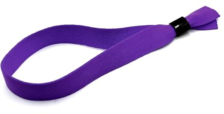 Lot de 50 Bracelets en Tissu - Bracelets d'identification pour événements (Violet)