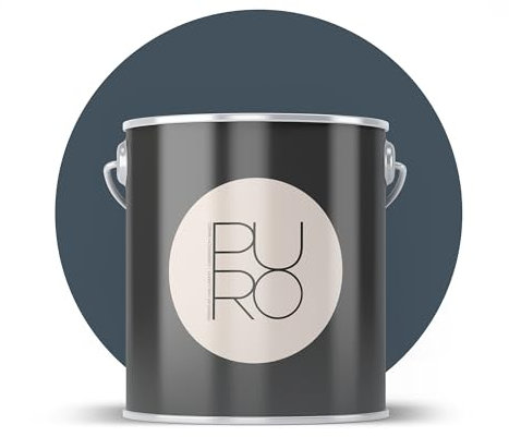 Livingwalls PURO Premium Wandfarbe c3013 - Malerfarbe mit sehr hoher Deckkraft - matte hochwertige Innenfarbe in Blau - 1l