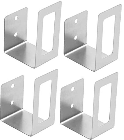 Abaodam Topfdeckelhalter Edelstahl Küchenorganizer Vertikales Lagerregal Für Deckel Und Schneidebretter Platzsparend Küchenzubehör 4 Stück Silber