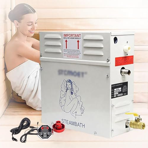 Roboraty Disfrute de la Mejor Experiencia de Sauna con generador de Sala de Vapor - Ideal para baños de Sauna, duchas turcas y Uso doméstico - Rango de Temperatura Ajustable 35-55 ℃,220V,3KW