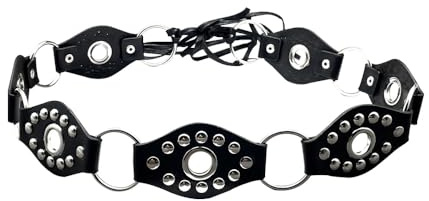 KBRPEY Gürtel Damen Nietengürtel Damen Gürtel Einfach Stil Damen-Gürtel Rock Gürtel für Oder Outfits Delicate Strap Belt Schwarz Accessoire für die Taille für Rock