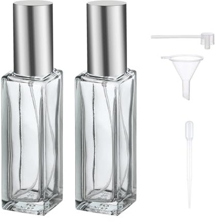 2 Pezzi Nebulizzatore Porta Profumo Ricaricabile Portatile, Bottiglia Spray Vuote, Spruzzino Atomizzatore di Profumo Viaggio Dispenser Mini Nebulizzatori per Profumo per Uomo e Donna