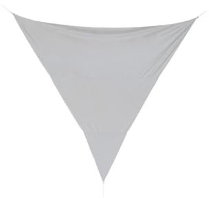 GLOUPIE Tenda A Vela Per Esterno Ombreggiante Triangolare 5 x 5 Metri Slime, Traspirante E Filtrante, In Poliestere Denso 160G/M2 Grigio, Completa Di Anelli E Spaghi Per Fissaggio