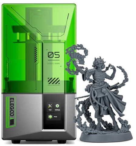 ELEGOO Mars 5 3D Drucker, 6,6 Zoll 4K MSLA LCD, automatische Nivellierung, 70mm/h Hochgeschwindigkeitsdruck, Intelligenter mechanischer Sensor, Überhitzungsschutz, große Druckgröße 143,43*89,6*150 mm³