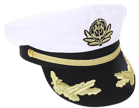COSMEVIVI Boating Captain Hat Navy Baseball Cap Men Ladies Hats for Women Costume