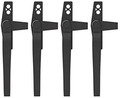 VDLLQYN, Manijas de puertas y ventanas de 4 piezas, manija de puerta de ventana de empuje con cerradura de puerta y ventana de aleación de aluminio pulido ，Manillas para ventanas