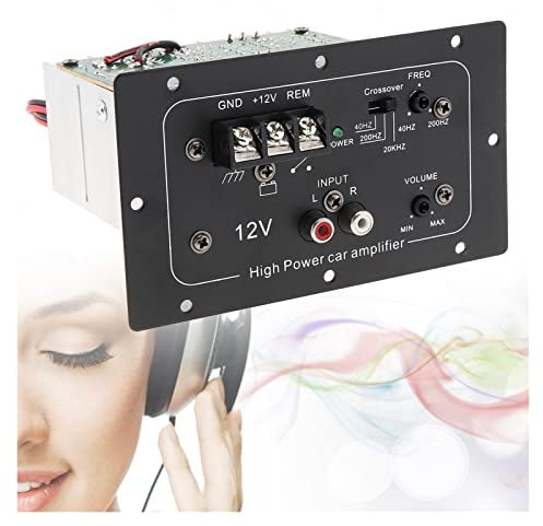 Amplificatore, amplificatore per auto, 150W 12V nero universale potente subwoofer for auto scheda amplificatore ad alta potenza for subwoofer for auto da 6/8/10 pollici
