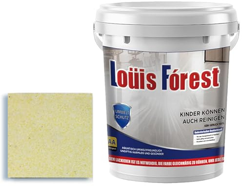 Louis Forest Epoxy Floor Paint, High-Gloss Marble Effect Epoxy Floor Coating, EpoxyColored Sand FloorPaint, 0.5/1 Kg Quick-Dry Non-slip Wear-Resistant (Beige,0.5kg)