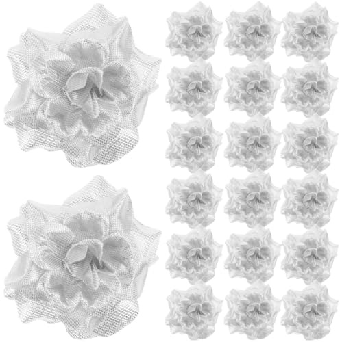 PartyKindom Simulierte Rosen in Silber - 50 StüCk KüNstliche Blumen FüR Hochzeitsdekoration Bastelprojekte Und Heimdekoration 4.5 cm Durchmesser Realistische Seidenrosen FüR Feste Und DIY