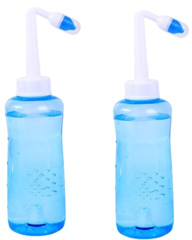 Neti Pot - Kit de enjuague nasal de 500 ml, kit de enjuague nasal, limpiador de nariz a presión, sistema de riego nasal para adultos, alivio de la congestión nasal y alergias, lavado nasal