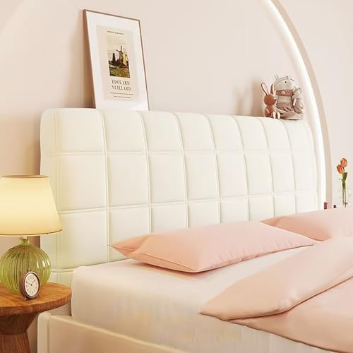 TLMQYXZE Kopfteilbezug Bett/Überzug, 180/140/160/200/180/190/200 Bett Kopfteil Bezug Bettkopfteil Hussen Strecken Headboard Cover All-Inclusive Staubdichte Kopfbedeckungen Bett Kopfteil Abdeckung(Beig