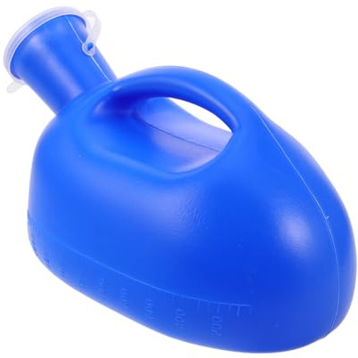 NOLITOY Orinatoio da Uomo Portatile Coperchio, Contenitore per Urina Robusto in Plastica da 2000 Ml per Casa e Viaggio, Manico Sigillato e Materiale Spesso