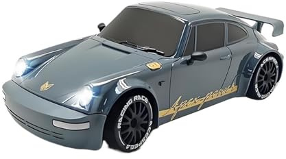 Quavva FQD13 Scala 1/20 RC Drift Car professionale, 4 canali 4WD trazione integrale, telaio in metallo, sospensione realistica, controllo a lungo raggio 40m, regalo per compleanno (scatola grigio