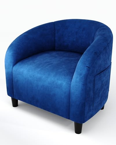 GarveeHome Loungesessel mit Leinenoptik, Relaxsessel für Wohnzimmer | Samtstoff, Gepolstert, Wohnzimmer, Schlafzimmer, Leseecke