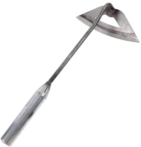 Abaodam Outil de Houe de Jardin Outils de Jardinage à Main pour Fermes et Culture de Légumes, Fer Argenté, Compact, pour Plantes et Herbe, Plantation et Désherbage