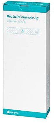 BIATAIN Alginate Ag Tamponade 3x44 cm mit Silber 10 St