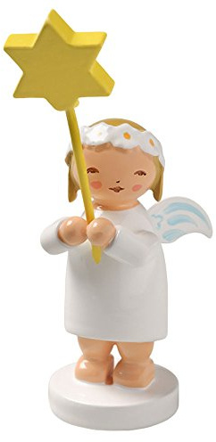 Wendt & Kuhn Handgemalt Holz Blonde Margarite Engel Figur Stern