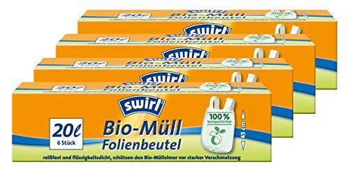 Agiter déchets organiques sac de papier 20 litres, avec poignée - 6pc.