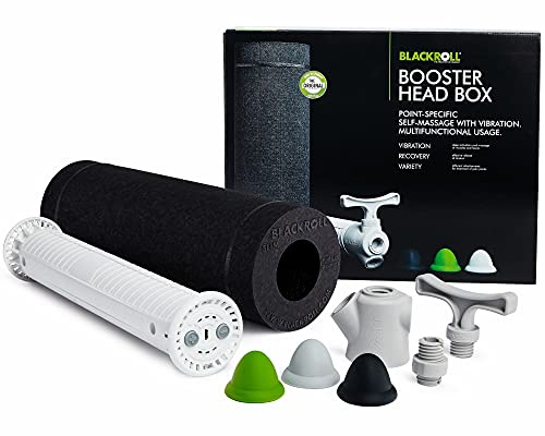 BLACKROLL® BOOSTER HEAD BOX - Set con rullo di fascia, nucleo di vibrazione e accessori per il massaggio. Efficace massaggio profondo attraverso la vibrazione con intensità infinitamente variabile
